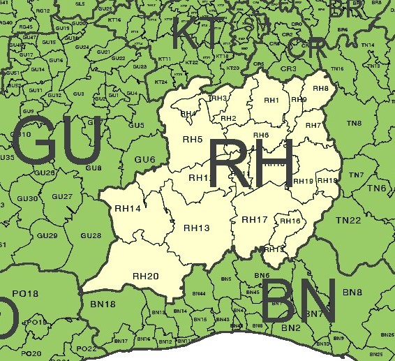 Service Areas Map
